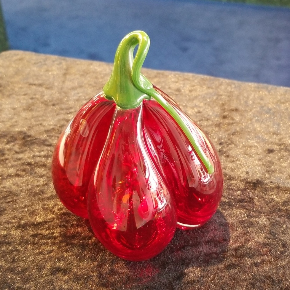 Glass blown red pepper